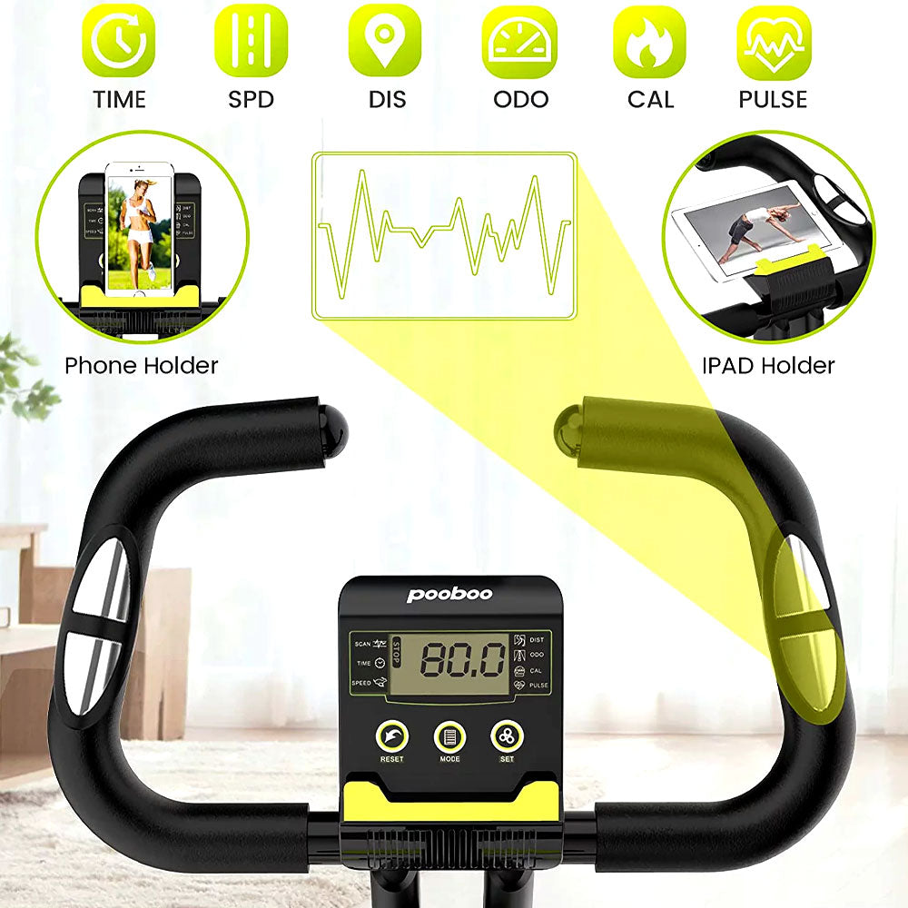 Folding exercise bike features overview