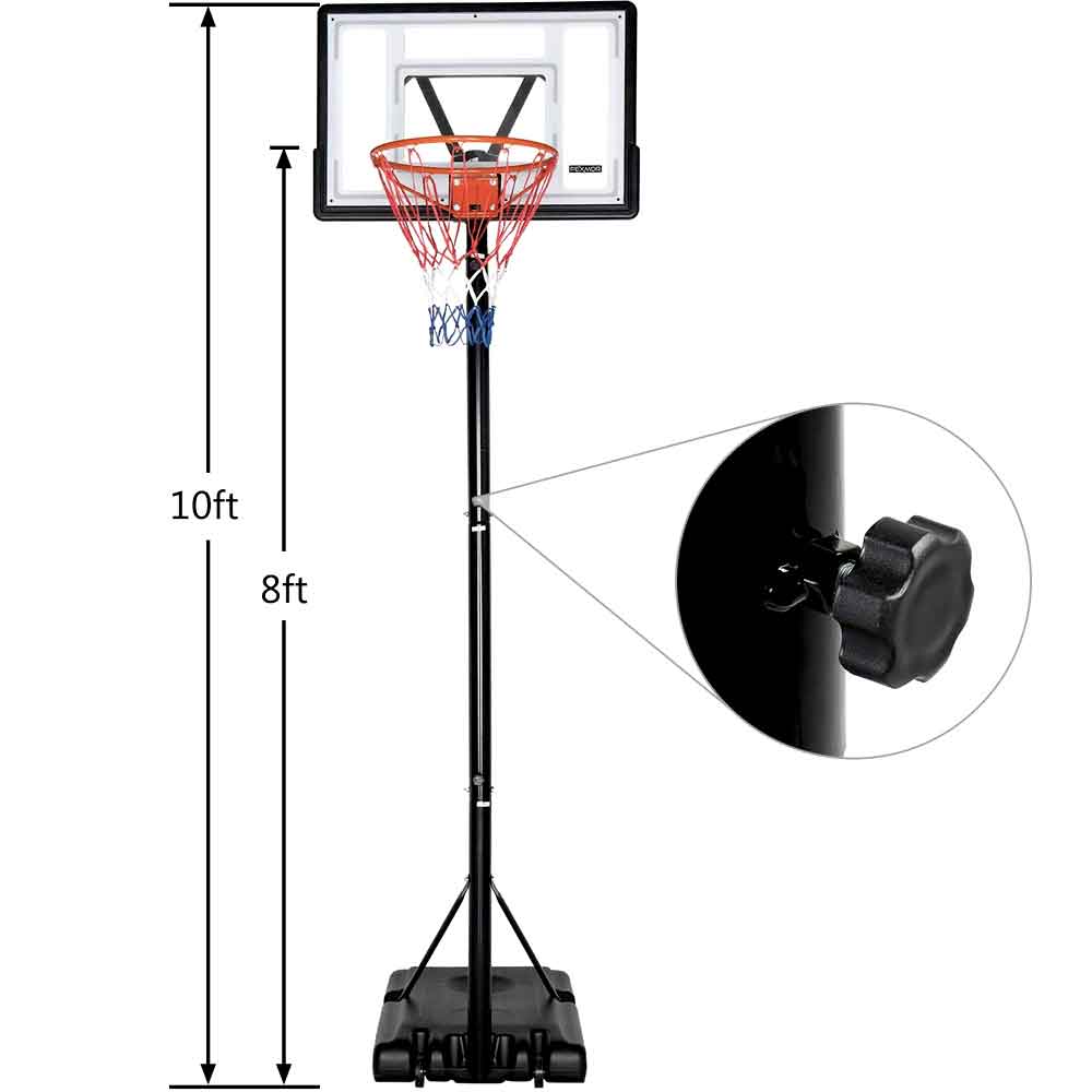 Youth hoop height adjusting up to 10 feet
