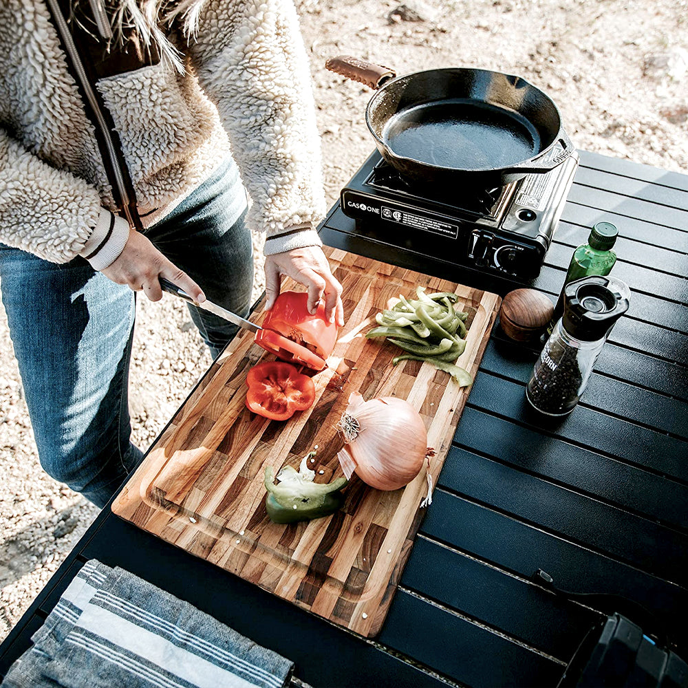 Camping stove burner and ignition