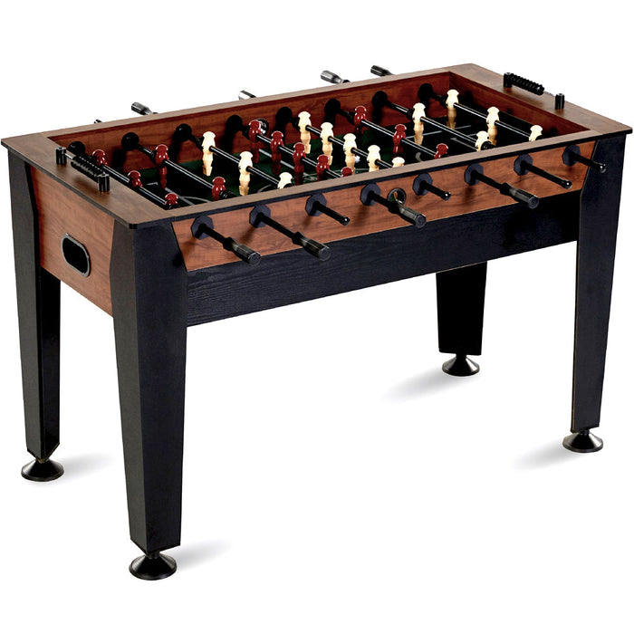 54 inch foosball table with a two-tone wood-grain finish
