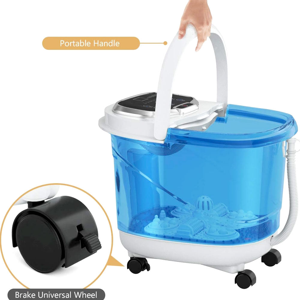Foot spa massager features: heat, rollers and LED display