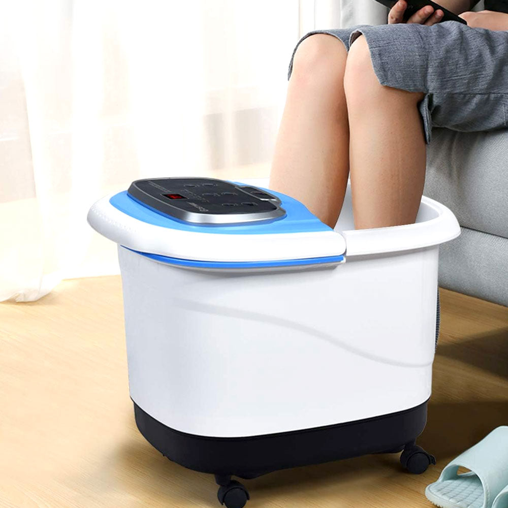Foot spa temperature and timer controls