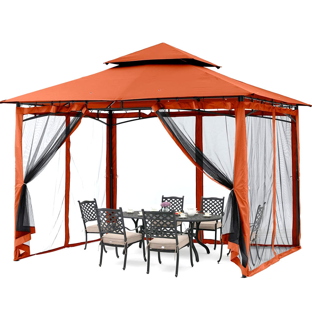 8 x 8 ft gazebo in rust red
