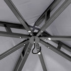 Center hook under the gazebo roof for a light or fan