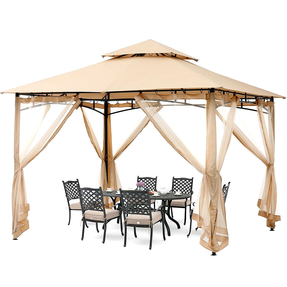 8 x 8 ft gazebo in khaki