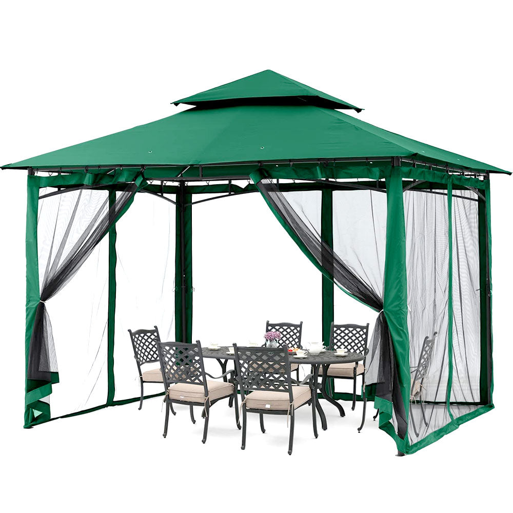 8 x 8 ft gazebo in forest green