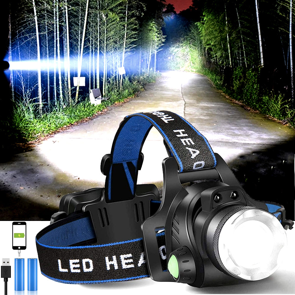 1 headlamp with 2 rechargeable batteries