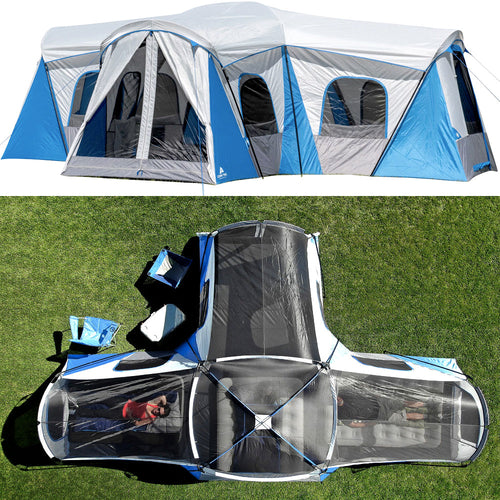 16-person 3-room family cabin tent