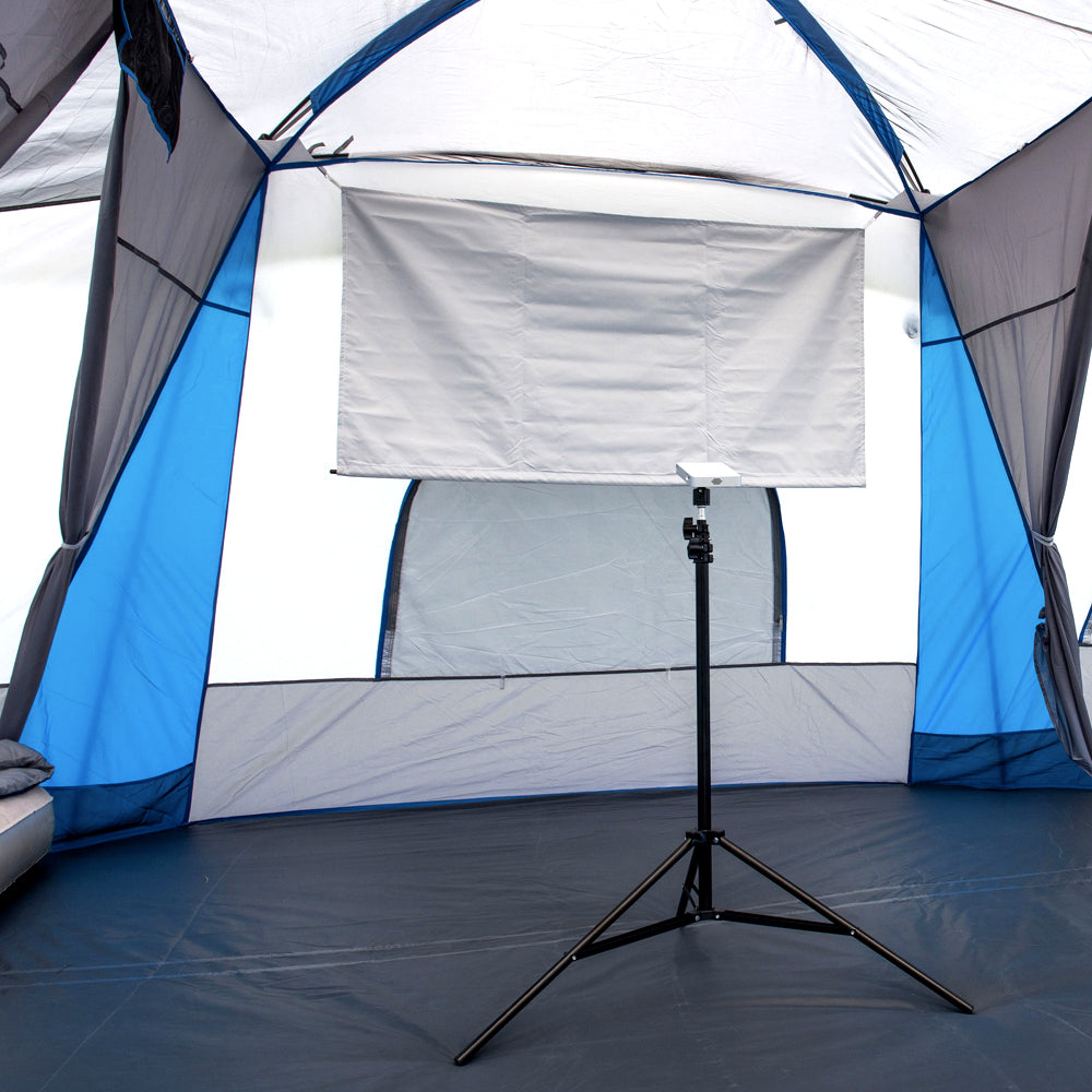 Cabin tent doors and electrical port