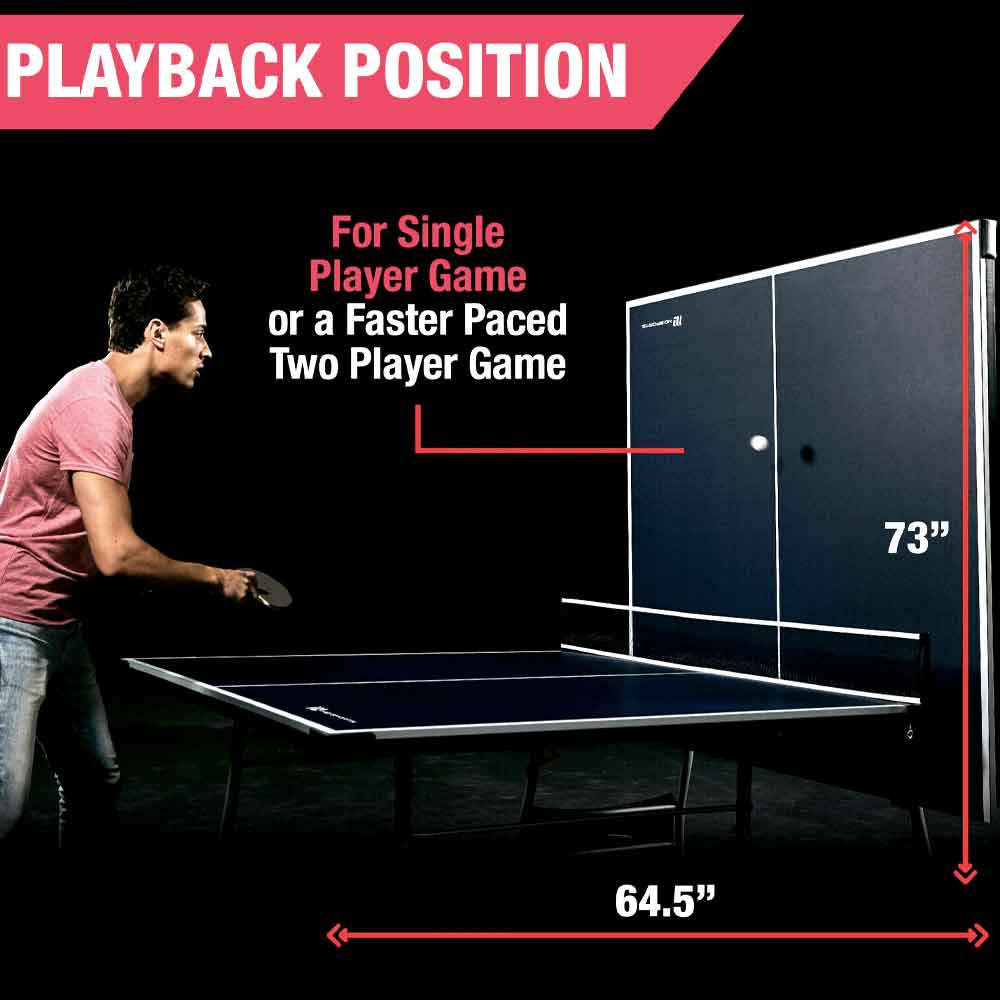 One half folded up in playback position for solo practice
