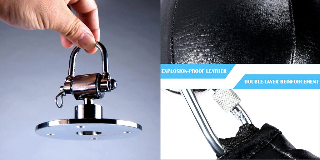 Attaching the speed bag to the steel swivel