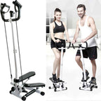 White twin-arm stair stepper, with a couple using it