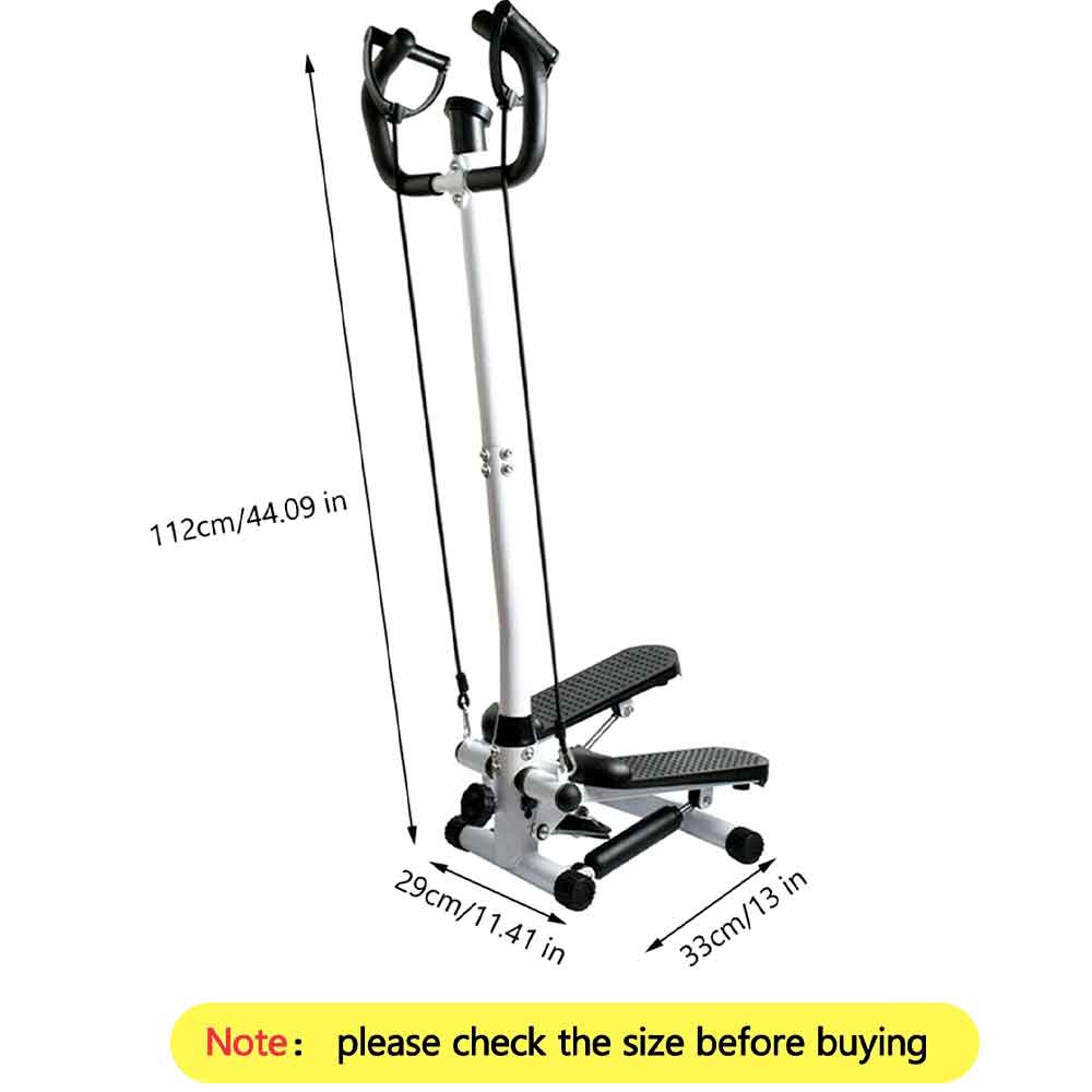 White stepper dimensions: 44 inches tall on an 11.4 x 13 inch base