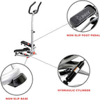 Non-slip foot pedals, hydraulic cylinder and non-slip base