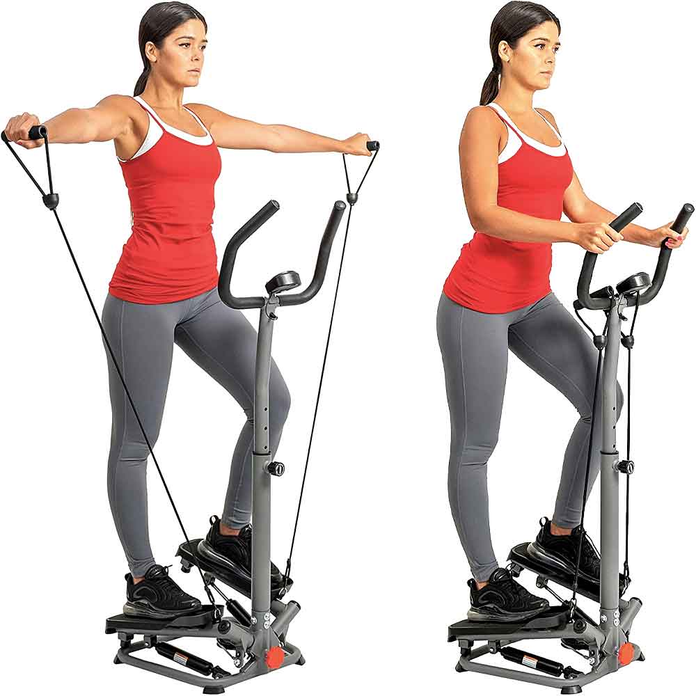 Two ways to train with the resistance bands on the stepper