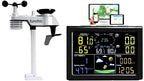 Outdoor sensor beside the display console and a laptop