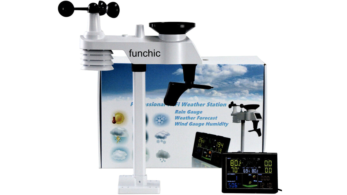 Weather station sensor and console with the retail box