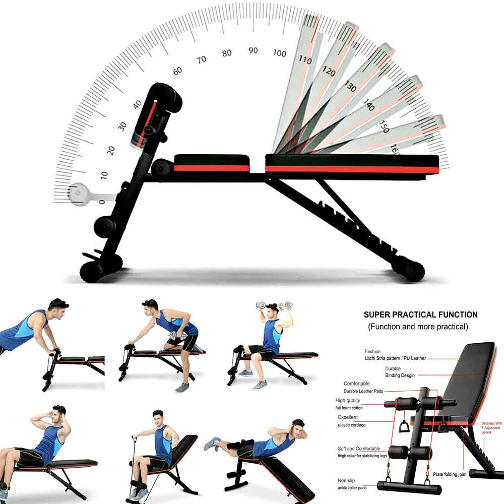 Backrest angle adjustments and exercise positions