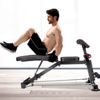 Man doing sit-ups on the bench in decline position