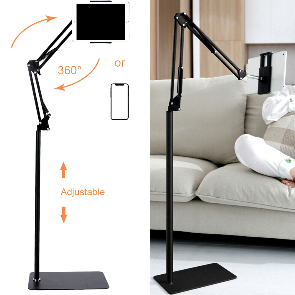 Tablet holder rotating 360° for landscape or portrait viewing