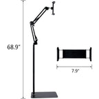 Tablet floor stand height and clamp dimensions