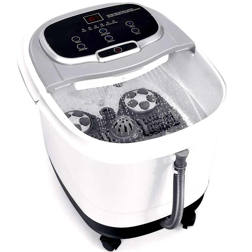 Heated foot spa bath massager in grey