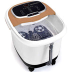 Heated foot spa bath massager in brown