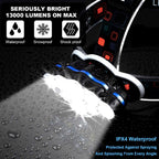 Bright beam from the water-resistant LED headlamp