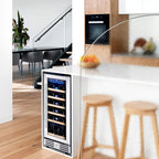 Slim wine cooler in a modern kitchen