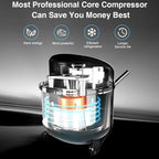 Cutaway view of the wine cooler compressor