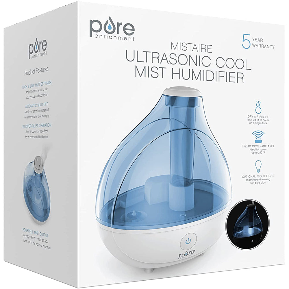 Ultrasonic cool mist humidifier with its retail box