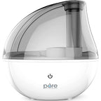 Clear teardrop-shaped cool mist humidifier