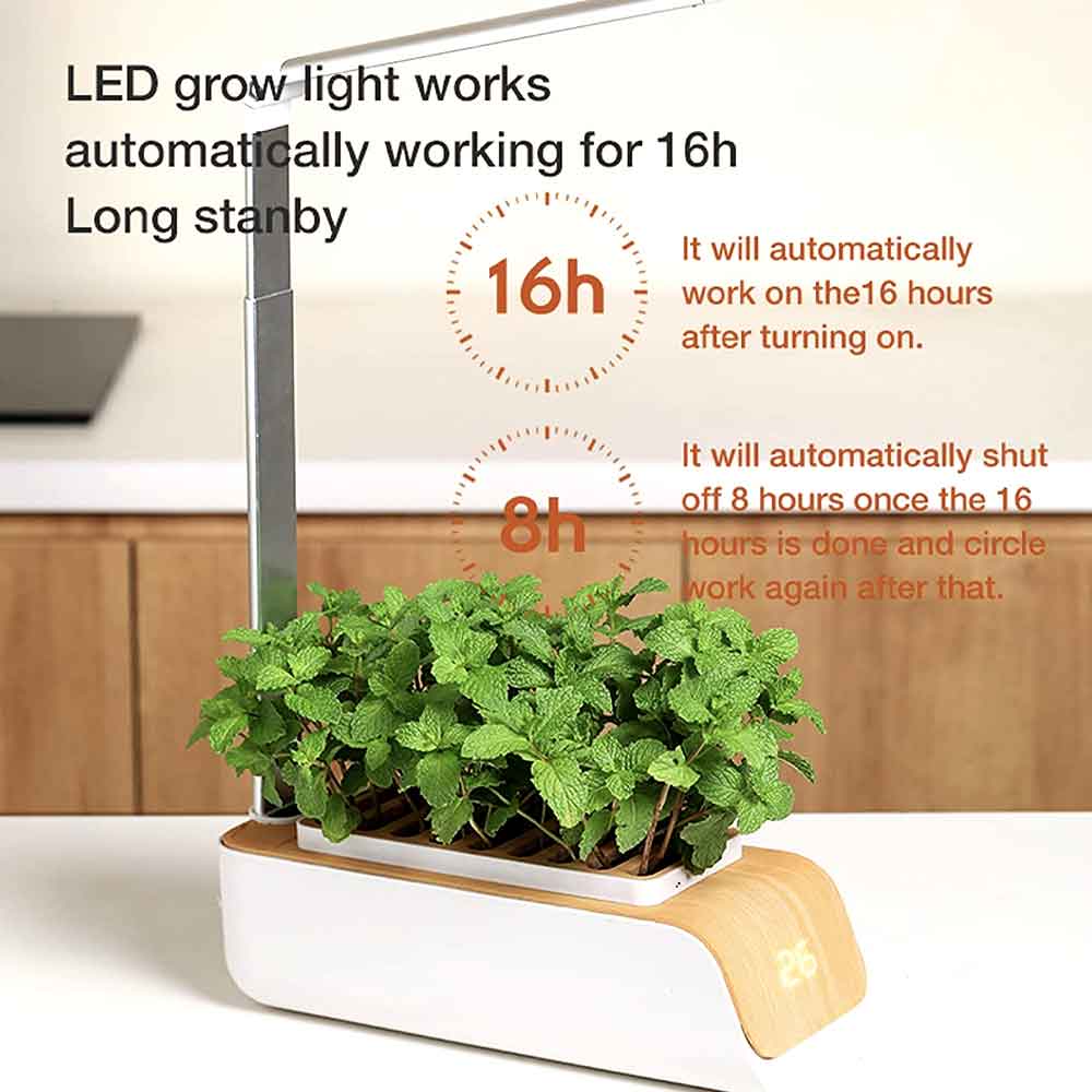 LED grow light running 16 hours on and 8 hours off automatically